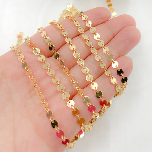14K Gold Filled Disc Chain