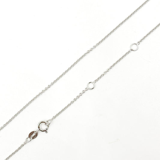 030R01LGJ080WG. 14K Solid Gold Cable Chain with Extender
