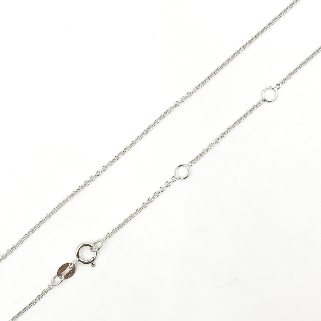 030R01LGJ080WG. 14K Solid Gold Cable Chain with Extender