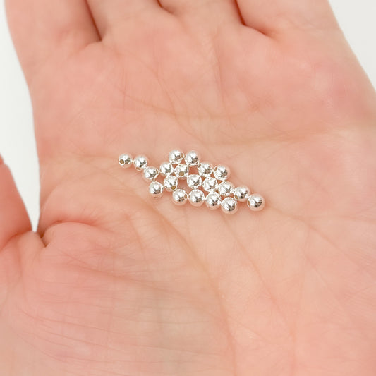 4MM Sterling Silver Seamless Beads