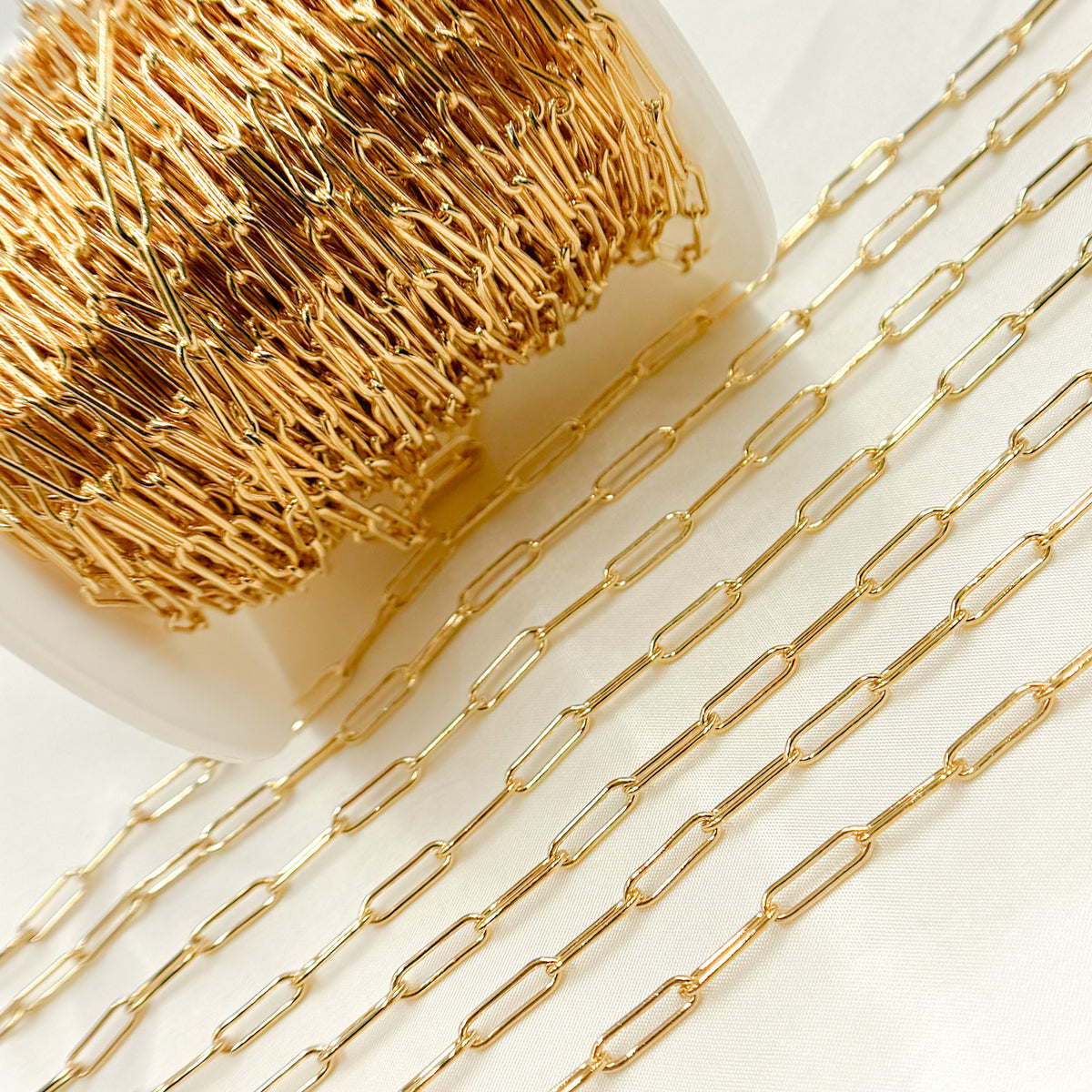  14K Gold-Filled Smooth Paperclip Chain