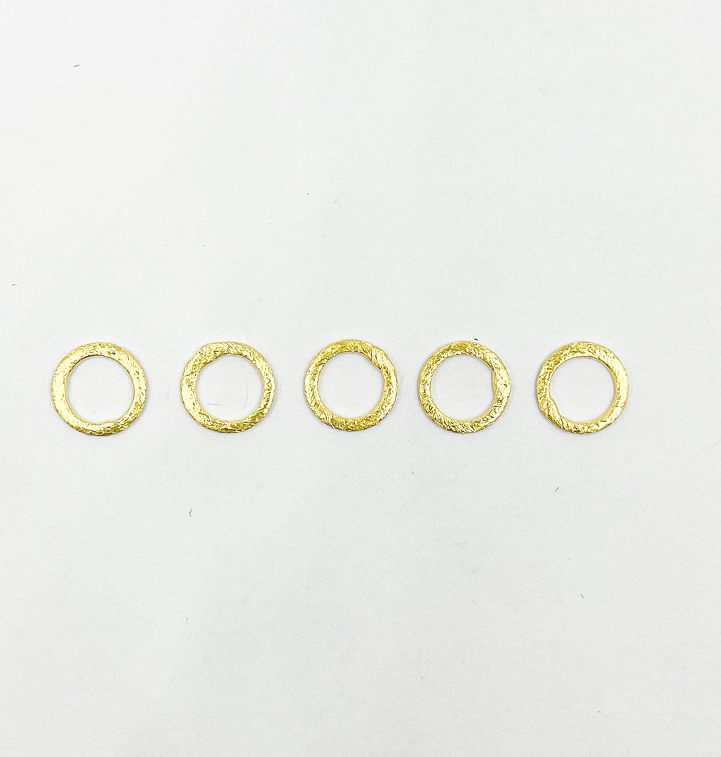 BS1-GP. Sterling Silver Gold Plated Circle Connector 10mm