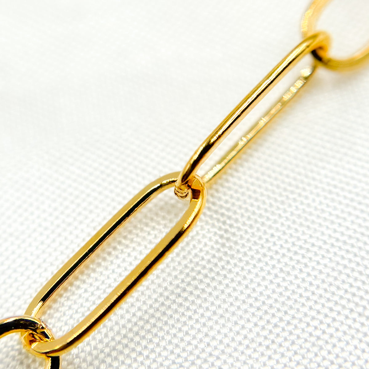 14K Gold Filled Flat Paperclip Link Chain