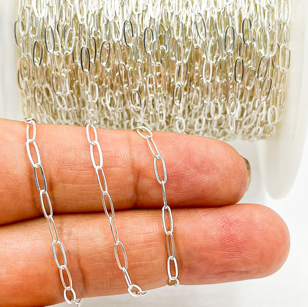 1606FSS. Sterling Silver Paperclip Chain.