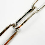 Load image into Gallery viewer, V13OX. Oxidized Sterling Silver Flat Paperclip Chain
