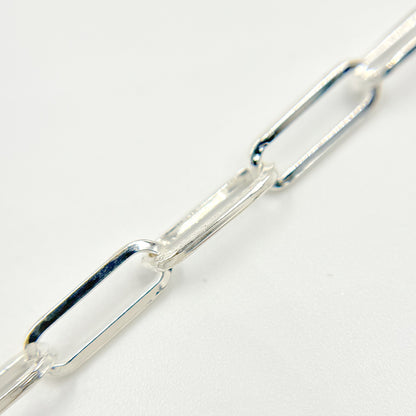 Sterling Silver Flat Paperclip Chain