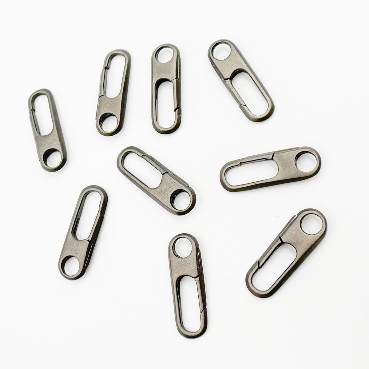 20MM Matt Black Rhodium Sterling Silver Oval Clasp