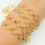 Load image into Gallery viewer, V156GP. Gold Plated 925 Sterling Silver Round Links Chain