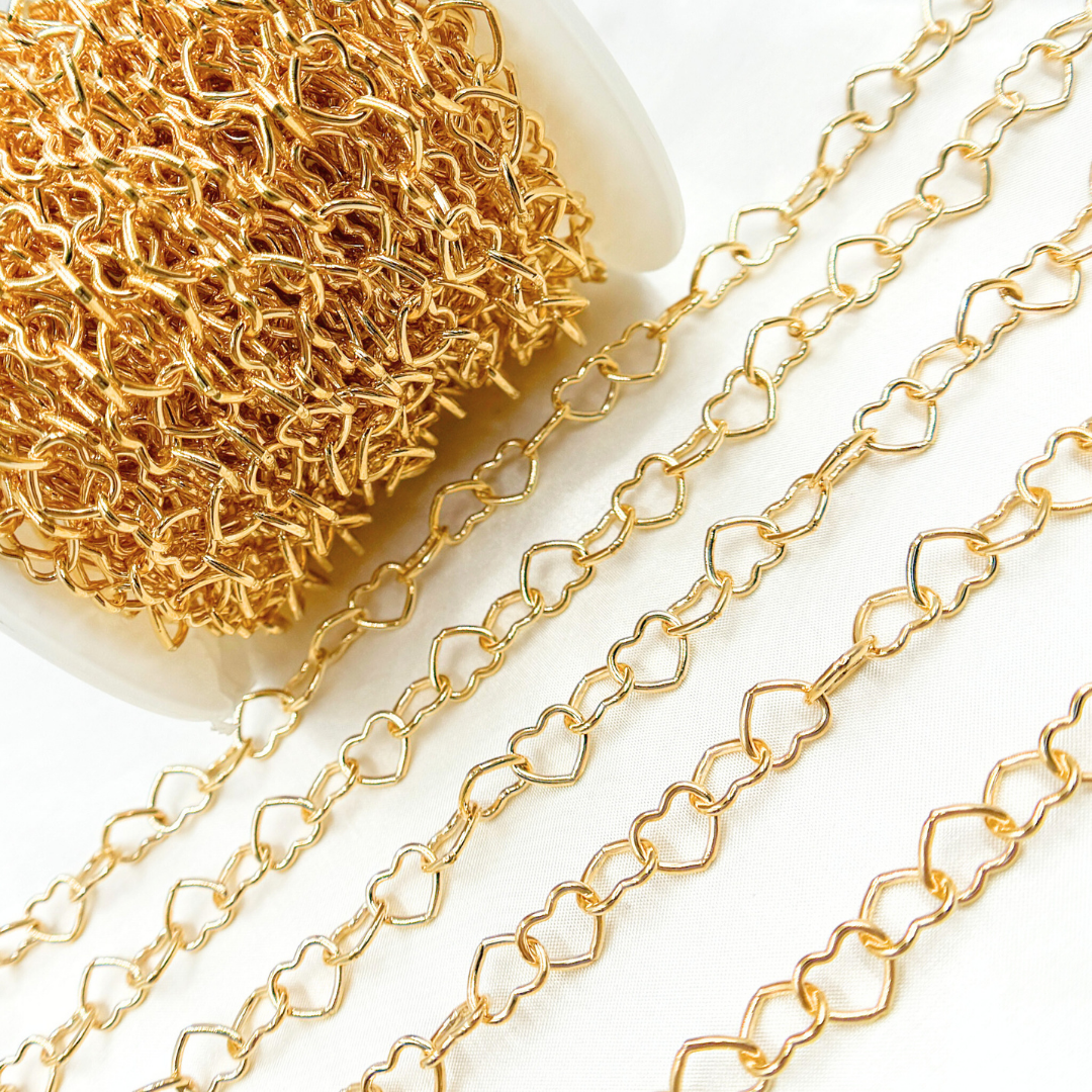 1408GF. 14k Gold Filled Smooth Heart Link Chain