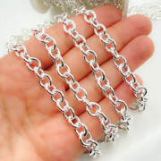 Sterling Silver Smooth Hollow Circle Link Chain