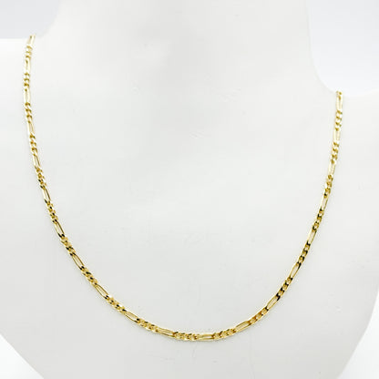 050GA3BGT2A9L001. 14K Solid Gold Figaro Chain