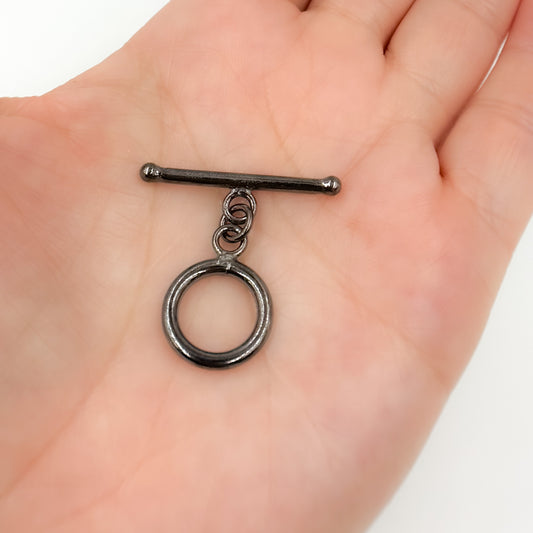 TG1BR. Black Rhodium Sterling Silver Toggle Clasp