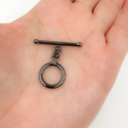 TG1BR. Black Rhodium Sterling Silver Toggle Clasp