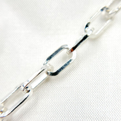 Sterling Silver Flat Paperclip Chain