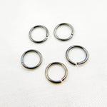 Load image into Gallery viewer, MFT080DE7BR. Black Rhodium 925 Sterling Silver Open Jump ring. 20 Gauge 7mm.
