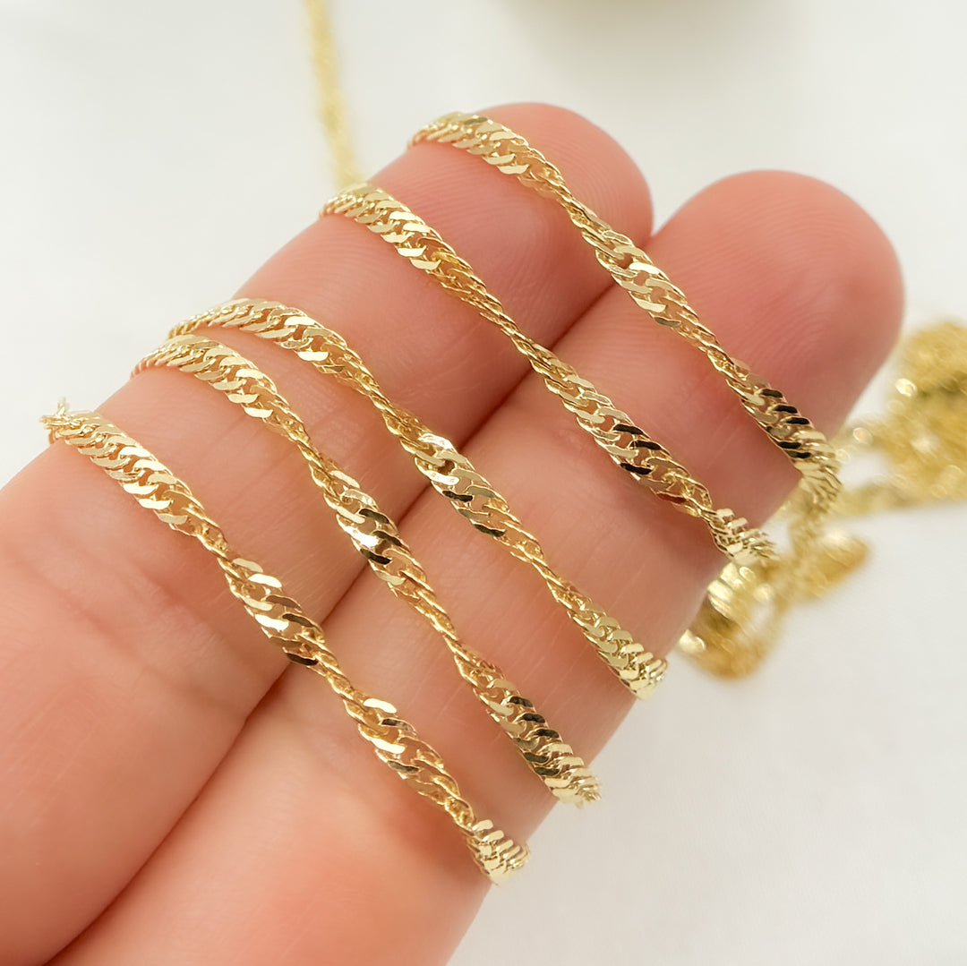 14K Solid Yellow Gold Wheat Chain. 040G2SLMSIT2BYFT