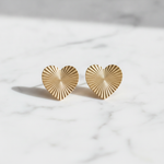Load image into Gallery viewer, EFZ53562. 14K Solid Gold Heart Studs Earrings