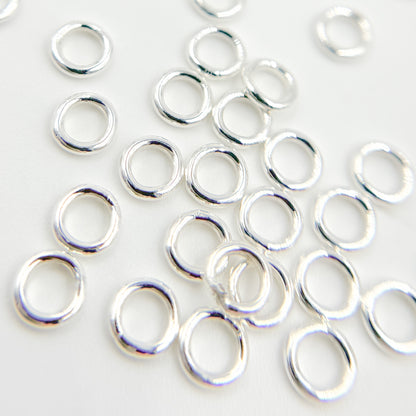 White Sterling Silver Close Jump Ring
