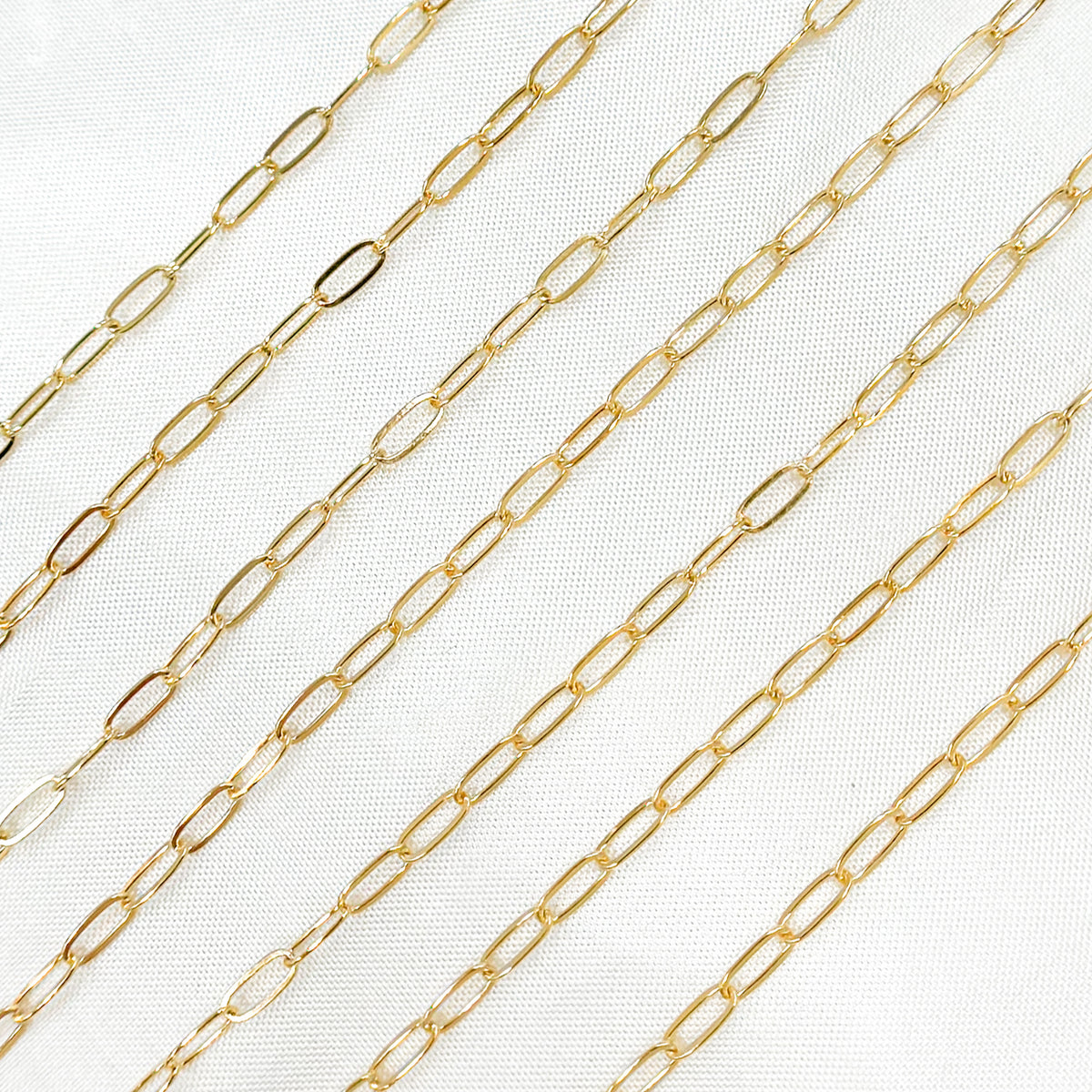 14k Gold Filled Flat Link Paperclip Chain