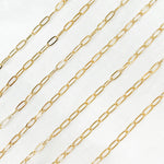 Load image into Gallery viewer, 14k Gold Filled Flat Link Paperclip Chain. 1806FGF
