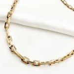 Load image into Gallery viewer, 2301380C1. 14K Solid Hollow Gold Diamond Cut Cut Marina and Cable Link Chain
