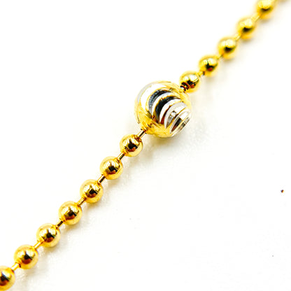 Sterling Silver Gold and Silver Necklace Satellite