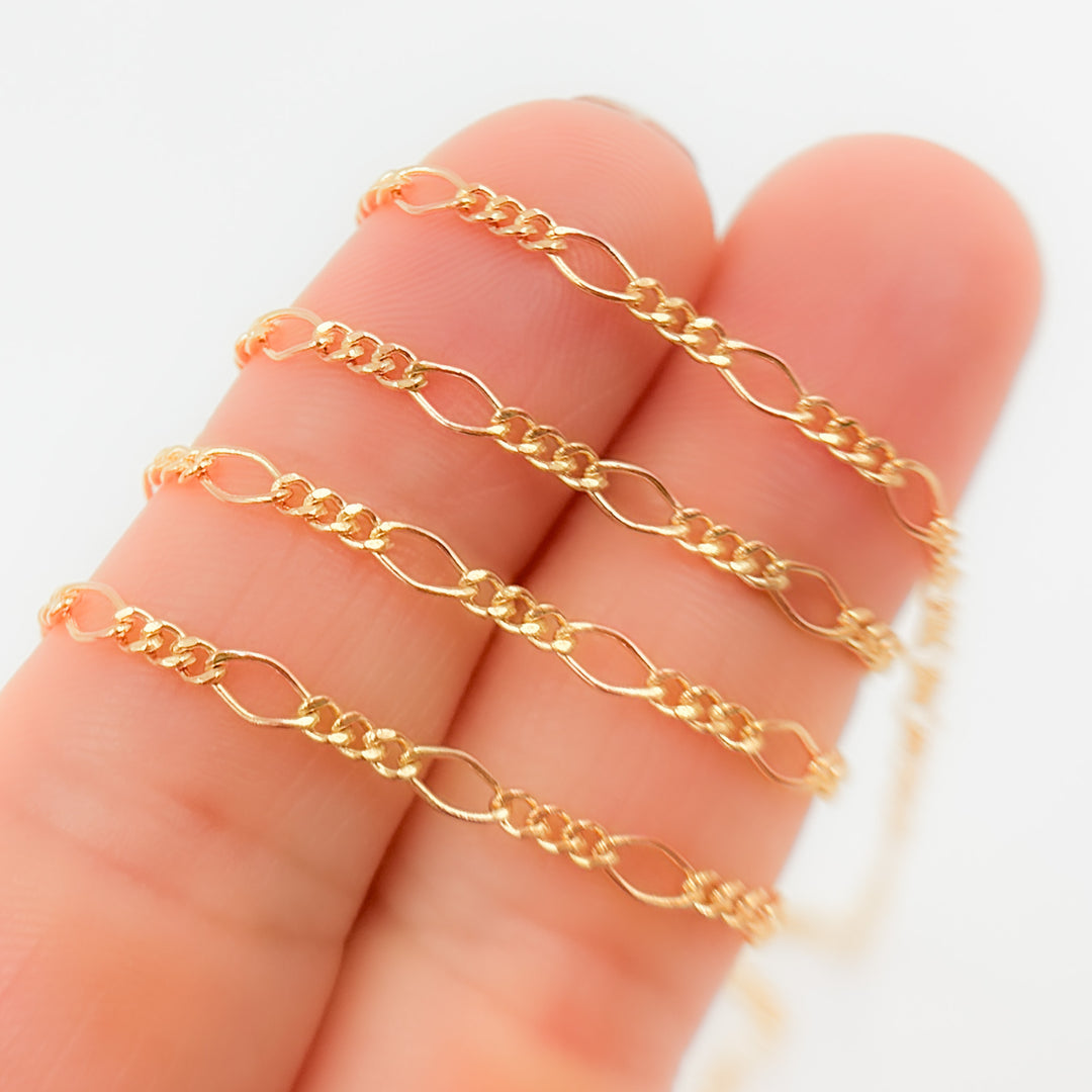V231GF. 14K Gold Filled Long & Short Link Chain