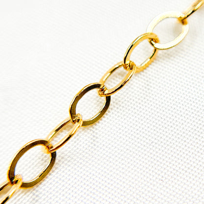 14k Gold Filled Flat Round Link Chain