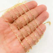 14K Solid Yellow Gold Diamond Cut Chain