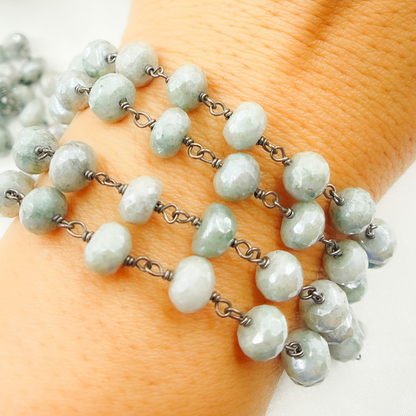 Coated Quartz Round Shape Oxidized Wire Chain. CQU4