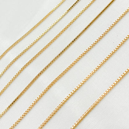 14k Gold Filled 1mm Link Box Chain