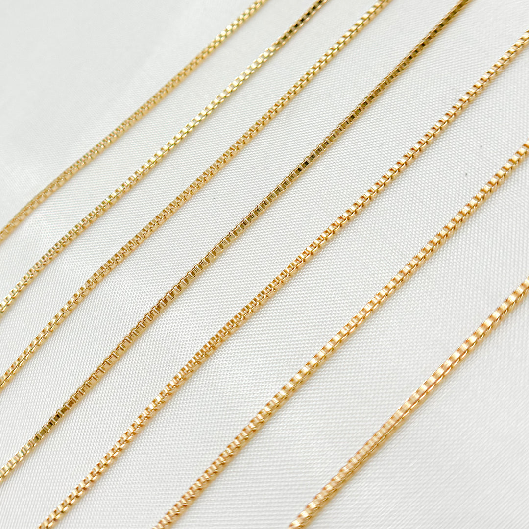 1MMGF. 14k Gold Filled 1mm Link Box Chain