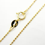 Load image into Gallery viewer, 14K Solid Gold Diamond Cut Ball Chain
