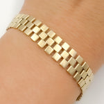 Load image into Gallery viewer, 283/152B. 14K Solid Gold Pattern Bracelet