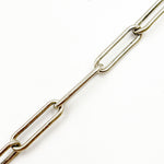 Load image into Gallery viewer, Oxidized Sterling Silver Smooth Paperclip Chain