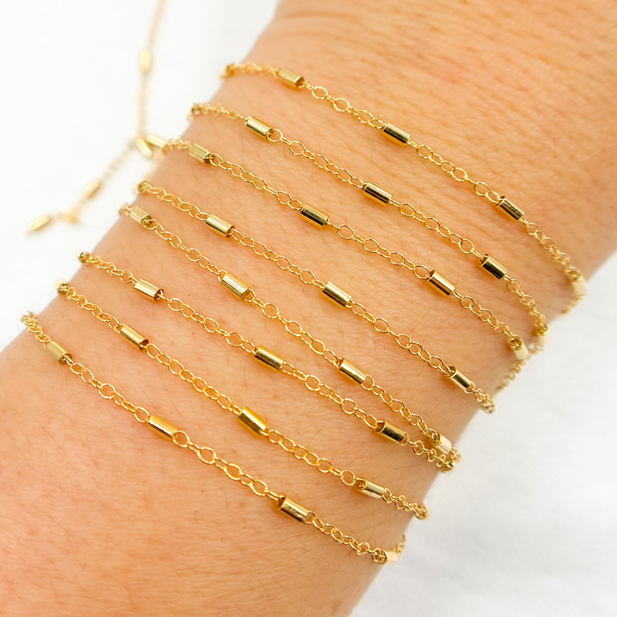 14K Gold-Filled Tube Size Satellite Chain