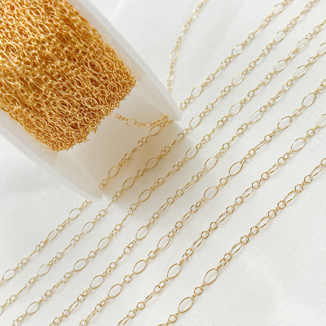 716GF. 14K Gold Filled Long & Short Link Chain