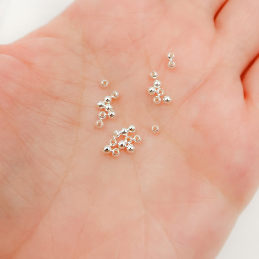 2.5MM Sterling Silver Seamless Beads