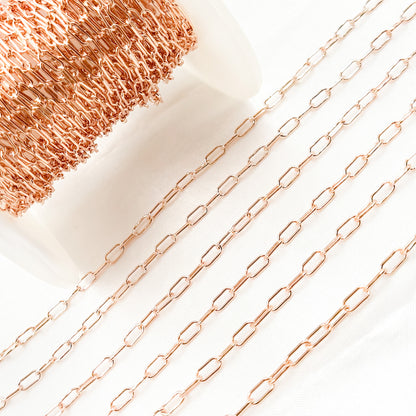 Rose Gold Filled Paperclip Chain
