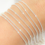 Load image into Gallery viewer, 69S7SS. Sterling Silver Marina Link and Curb Link Chain
