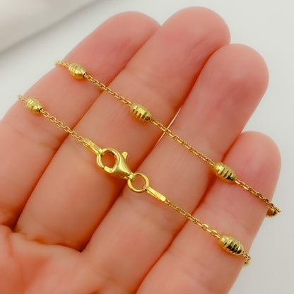 Gold Plated Sterling Silver Satellite Necklace