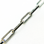 Load image into Gallery viewer, Z112SB. Two Tone Black Rhodium and 925 Sterling Silver Paperclip Chain
