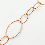 Load image into Gallery viewer, Y30RGP. Rose Gold Plated Silver Diamond Cut Long and Short Link Chain
