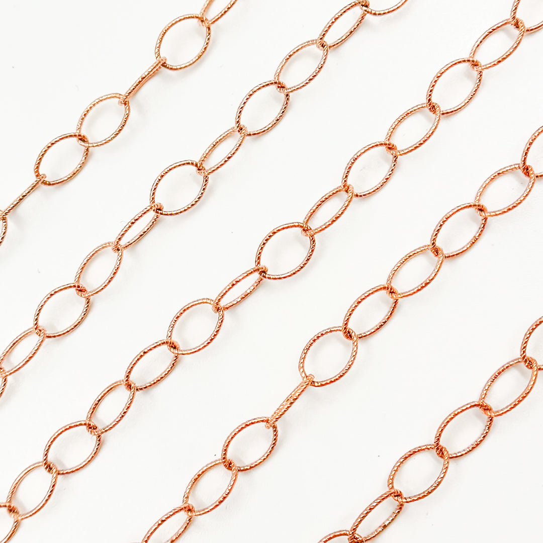 720TWRGF. Rose Gold Filled Twisted Oval Link Chain