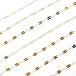 Load image into Gallery viewer, XM/1003HD/SPTT. 14K Gold-Filled and Silver Flat Marina Cable Link Chain