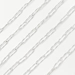 Load image into Gallery viewer, Y80DCSS. Sterling Silver Diamond Cut Paperclip Chain
