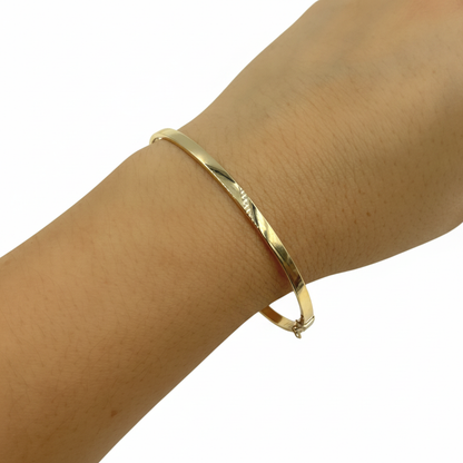 Bangle25. 14K Solid Gold Bangle Bracelet