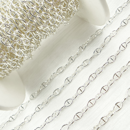 Z2-SS. Sterling Silver Smooth Marina Link Chain