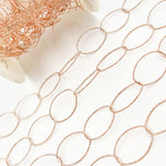 Load image into Gallery viewer, Y26RGP. Rose Gold Plated Silver Diamond Cut Oval Chain
