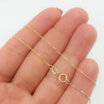 Load image into Gallery viewer, 020R01LGJ080. 14K Solid Gold Cable 16 Inch Chain with Extender
